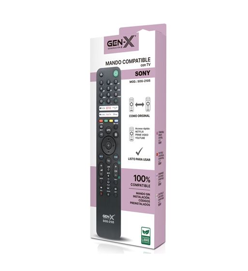 Gen-x mando universal para sony códigos preinstalados sog-2105 - SOG-2105