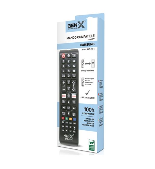 Gen-x mando universal para samsung pequeño códigos preinstalados sag-2103 - SAP-2104
