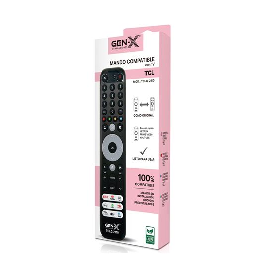 Gen-x mando universal para tcl códigos preinstalados tclg-2110 - TCLG-2110