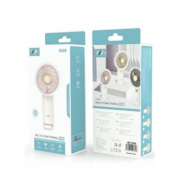 M2 tec mini ventilador de mano recargable 3 velocidades portátil 15753 - 15753_2
