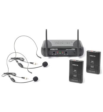 Vonyx micro inalmabrico vhf 2ch diadema stwm712h 179.178 - 179.178
