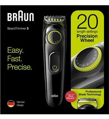 Braun barbero recargable 20 ajustes longitud negra precisa bt-3221 - BT-3221_3