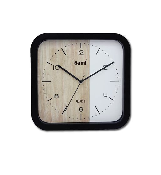 Sami reloj pared cuadrado negro 30x29cm rsp-11587 - RSP-11587