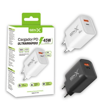 Gen-x cargador ultra rápido móvil usb 22.5w + pd 45w máx. ch-1013 - CH-1013