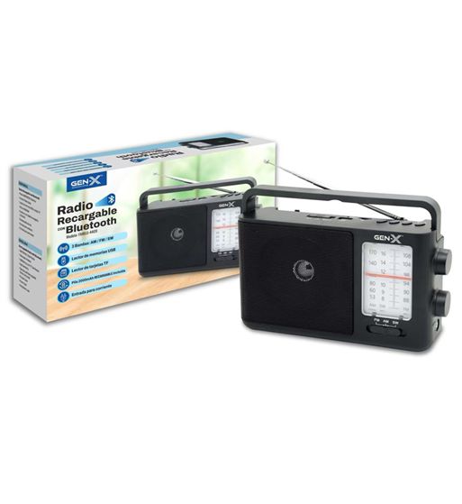 Gen-x radio ac/dc recargable altavoz multimedia bt/usb/tf fmblu-4409 - FMBLU-4409
