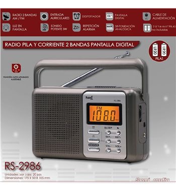 Sami radio ac/dc 2 bandas pantalla digital c/ sleep rs-2986 - RS-2986-2