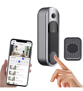 Timbre de vídeo inalámbrico bidireccional visión nocturna recargable s159 - S159_2