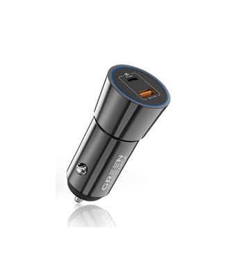 Green lyca cargador coche mechero metálico usb 18w + tipo c 20w g-1124 - G-1124
