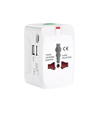 Green lyca adaptador enchufes international 2 puertos usb + 1 tipoc gl69785 - GL-69785_1
