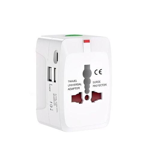 Green lyca adaptador enchufes international 2 puertos usb + 1 tipoc gl69785 - GL-69785_1