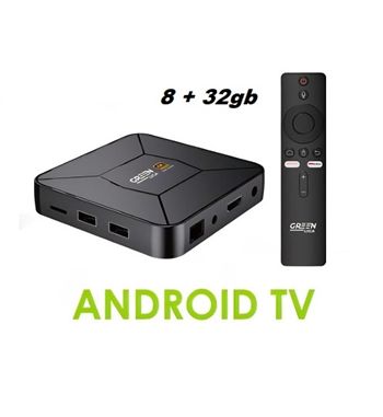 Green lyca android tv box 14.0 4k ultra hd 4gb ram + 32gb rom gl69613 - GL69613 1
