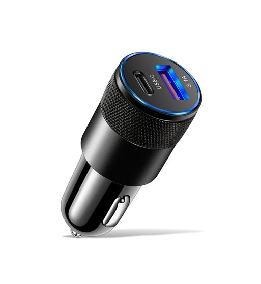 Cargador coche mechero carga rápida negro usb 3.0 + pd no-11 fsd1710 - FSD1710