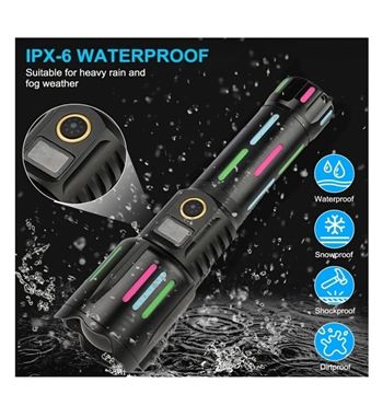 Linterna potente recargable powerbank aluminio multifuncional kh-w515 lk62 - LK62_4