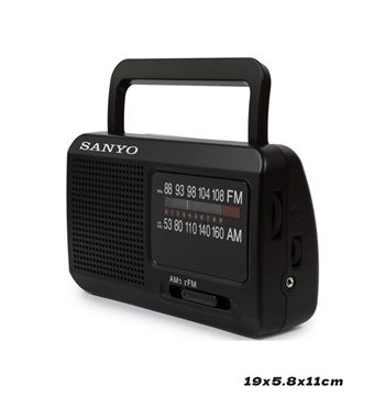 Sanyo radio analógica ac/dc 2 bandas display grande horizontal ks-135 - KS-135