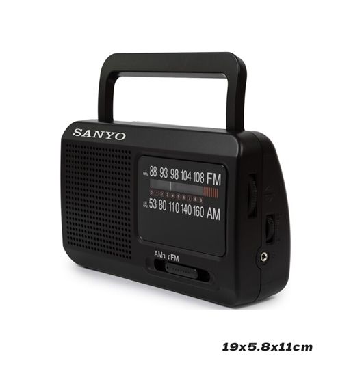 Sanyo radio analógica ac/dc 2 bandas display grande horizontal ks-135 - KS-135