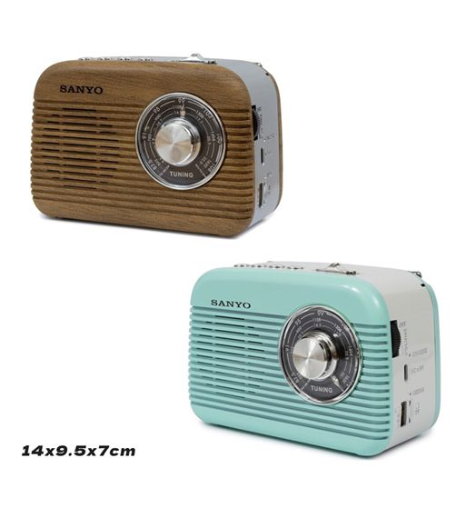 Sanyo radio analógica bluetooth mediana recargable multifuncional ks-136 - KS-136_1