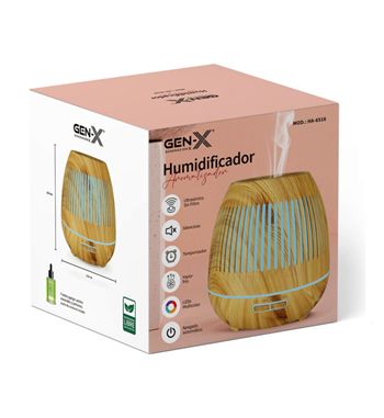 Gen-x humidificador aromatizador grande led ultrasónico 400ml redondo 6516 - HA-6516_2