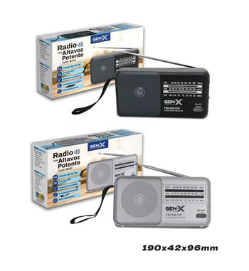 Gen-x radio am/fm/sw 3 bandas a pilas mediana horizontal fm-4413 - FM-4413