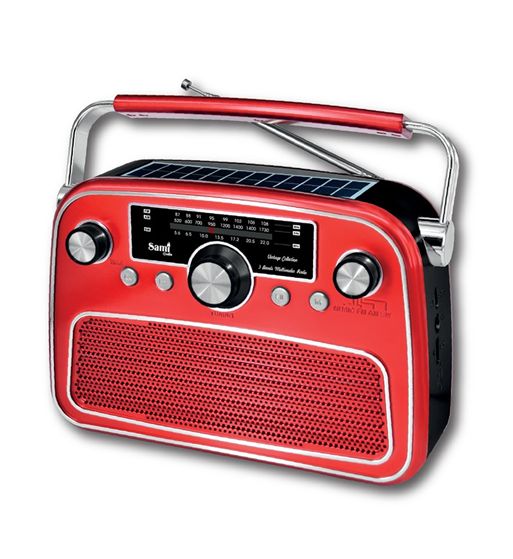 Sami radio clásica roja bt usb sd ac/bateria/solar 3 banda rs-11847 - RS-11847_1