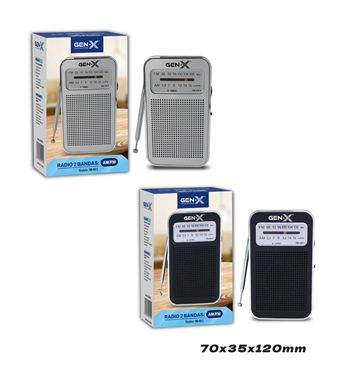 Gen-x radio am/fm 2 bandas a pilas vertical fm-4411 - FM-4411