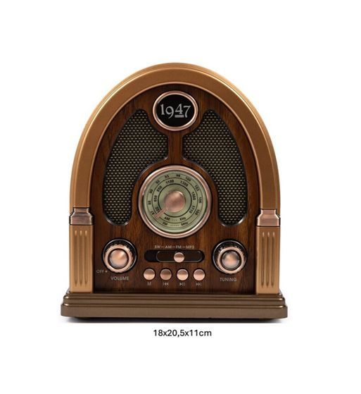 Kooltech radio clásica retro 2 bandas ac/dc/batería usb/sd 3w cpr-jodhpur - CPR- JODHPUR