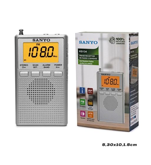 Sanyo radio digital am/fm mini bolsillo dsp pantalla lcd ks-134 - KS-134