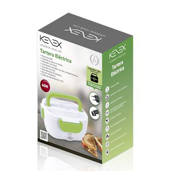 Kenex fiambrera eléctrica portátil corriente y coche 40w 220v/12v kna-262 - KNA-262_5