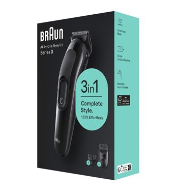 Braun barbero 3 en 1 recargable barba y pelo styling kit series 3 sk-2400 - SK2400_2