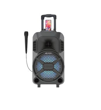 Unico altavoz bluetooth 8" c/rueda 10w c/microfono con cable bs1523 - BS1523
