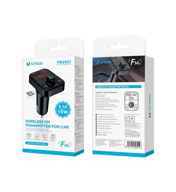 Unico tranmisior fm reproductor bluetooth mp3 y usb para coche vb2821 - VB9821_1
