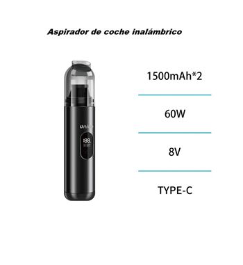 Unico aspirador de coche inalámbrico 60w soplado y succión 4000 pa vc5113 - VC5113