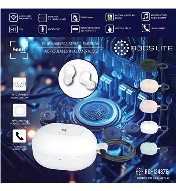 Sami auriculares inalámbricos tws buds lite estuche 230mah llavero rs-12437 - RS-12437_2