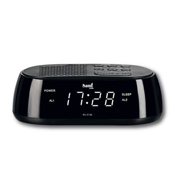 Sami radio reloj pll am/fm dígitos 0.6" led blanco 20 mem. 2 alarma rs-4736 - RS-4736_1