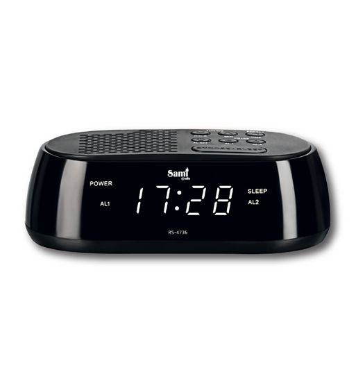 Sami radio reloj pll am/fm dígitos 0.6" led blanco 20 mem. 2 alarma rs-4736 - RS-4736_1