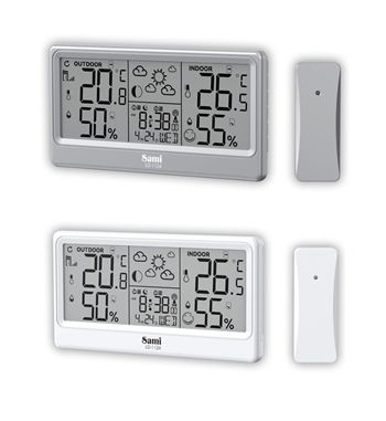 Sami estación meteorológica grande int/ext fase lunar alarma lcd ld-1124 - LD-1124