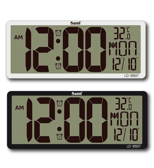 Sami reloj de pared y sobremesa rectangular digital tª calend. xl ld-12507 - LD-12507