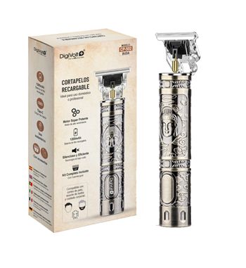 Digivolt cortapelo recargable buda tipo c metálico dorado 3 peines cp-502 - CP-502