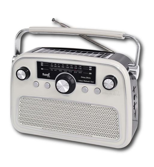 Sami radio clásica crema bt usb sd ac/batería/solar 3 bandas rs-11848 - RS-11848