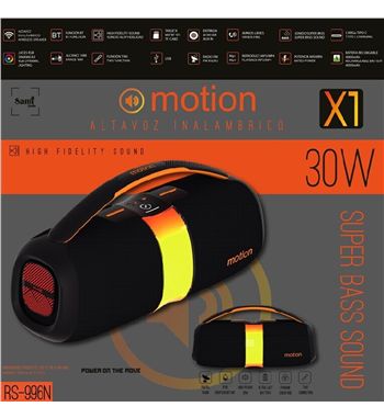 Sami altavoz potente 30w motion inalámbrico bluetooth multimedia rgb rs-996 - RS-996N