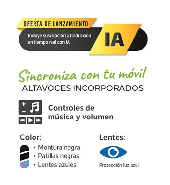 Gen-x gafas de sol smart audio traducción ia polarizadas deporte gb-7707 - GB-7707_2