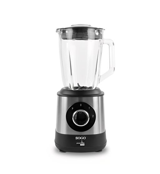 Sogo batidora vaso cristal negro cuchillas inox 1500w 1.5l 2 vel. ss-5585 - SS-5585_1