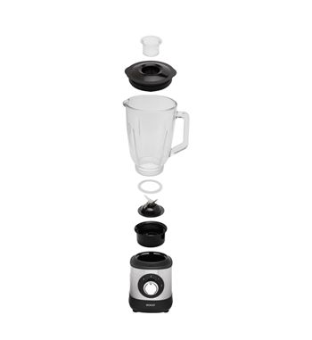 Sogo batidora vaso cristal negro cuchillas inox 1500w 1.5l 2 vel. ss-5585 - SS-5585_5