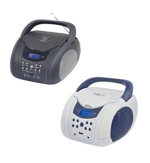Nevir radio cd usb bluetooth display digital 30 memorias nvr-483 - NVR-483 PLATA Y BLANCO