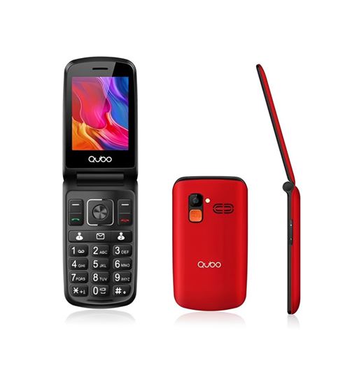 Qubo teléfono móvil senior 2.8" sos cámara rojo p210nw rd - P-210RD