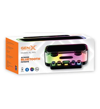 Gen-x altavoz bluetooth horizontal botones teclado tws rgb 14w al-1615 - AL-1615_2