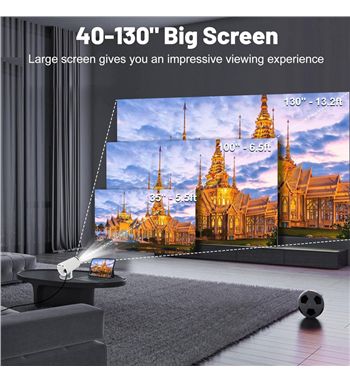 Mini proyector 4k android + 20000 juegos 2 mandos bt altavoz m300 wf091 - WF091_3