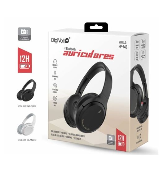 Digivolt auriculares casco bluetooth ovalado plegable hp-740 - HP-740_1