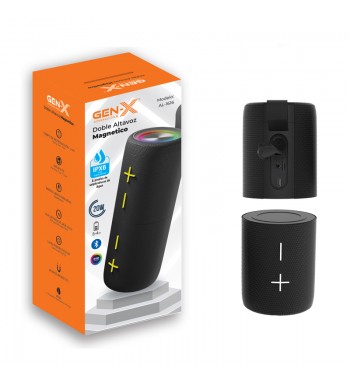 Gen-x altavoz bluetooth doble magnético tws rgb 20w potente ipx6 al-1616 - AL-1616
