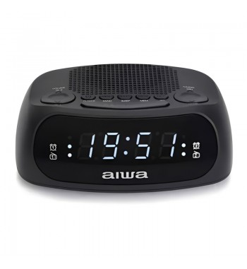 Aiwa radio reloj led 0.6" am/fm doble alarma 20 presintonía aux cr-09j - CR-09J_3