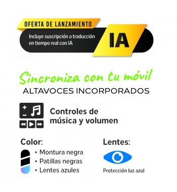 Gen-x gafas de sol smart audio traducción ia polarizadas deporte gb-7707 - GB-7707_2